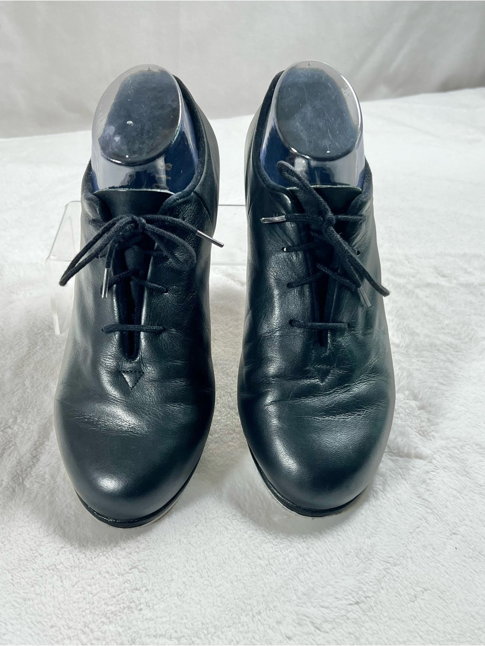 Bloch Black Leather Lace up Tap Jazz Dance Shockwave #2 Shoes size 10M Womens